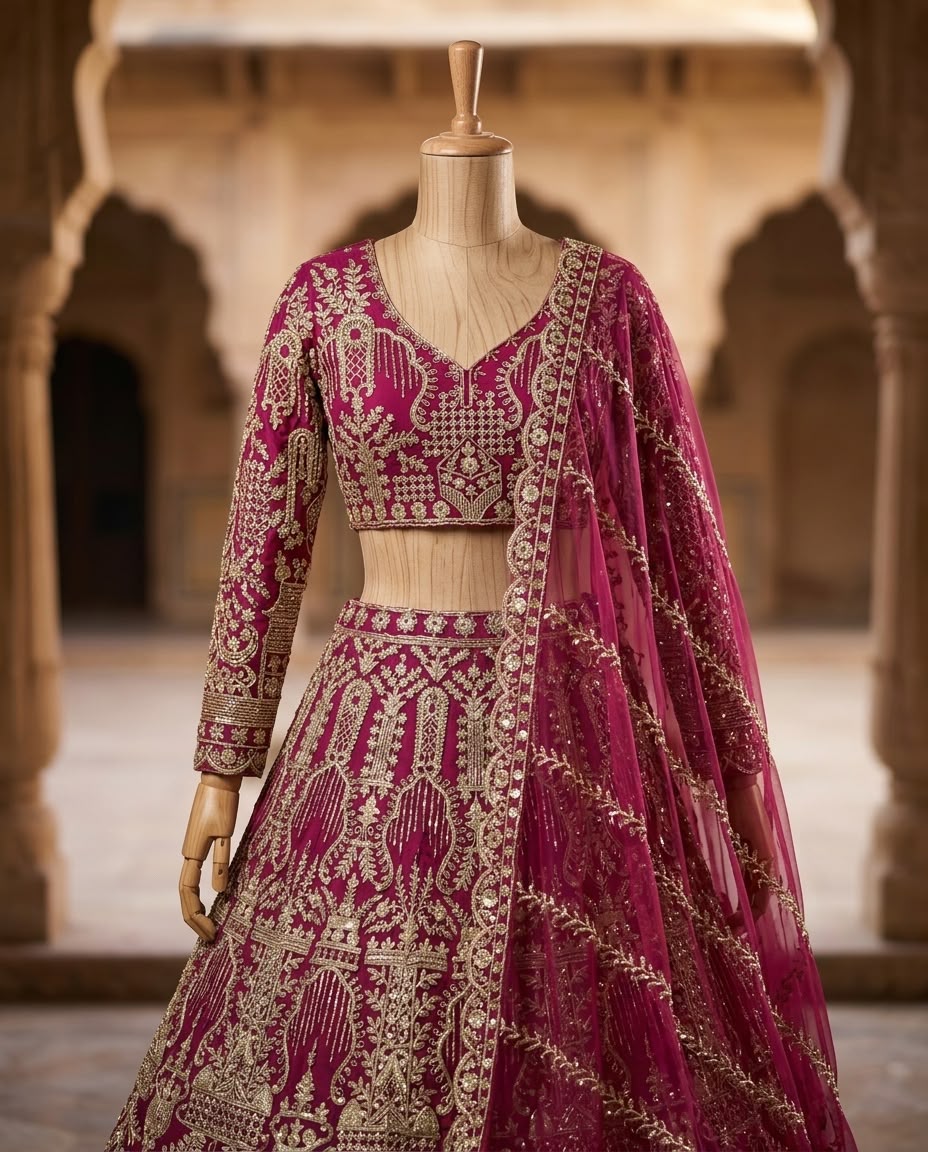 Dusty Rose Bridal Lehenga Choli Set, Heavy Embroidered Wedding Lehenga, Designer Indian Bridal Outfit, Luxury Pink Lehenga with Dupatta