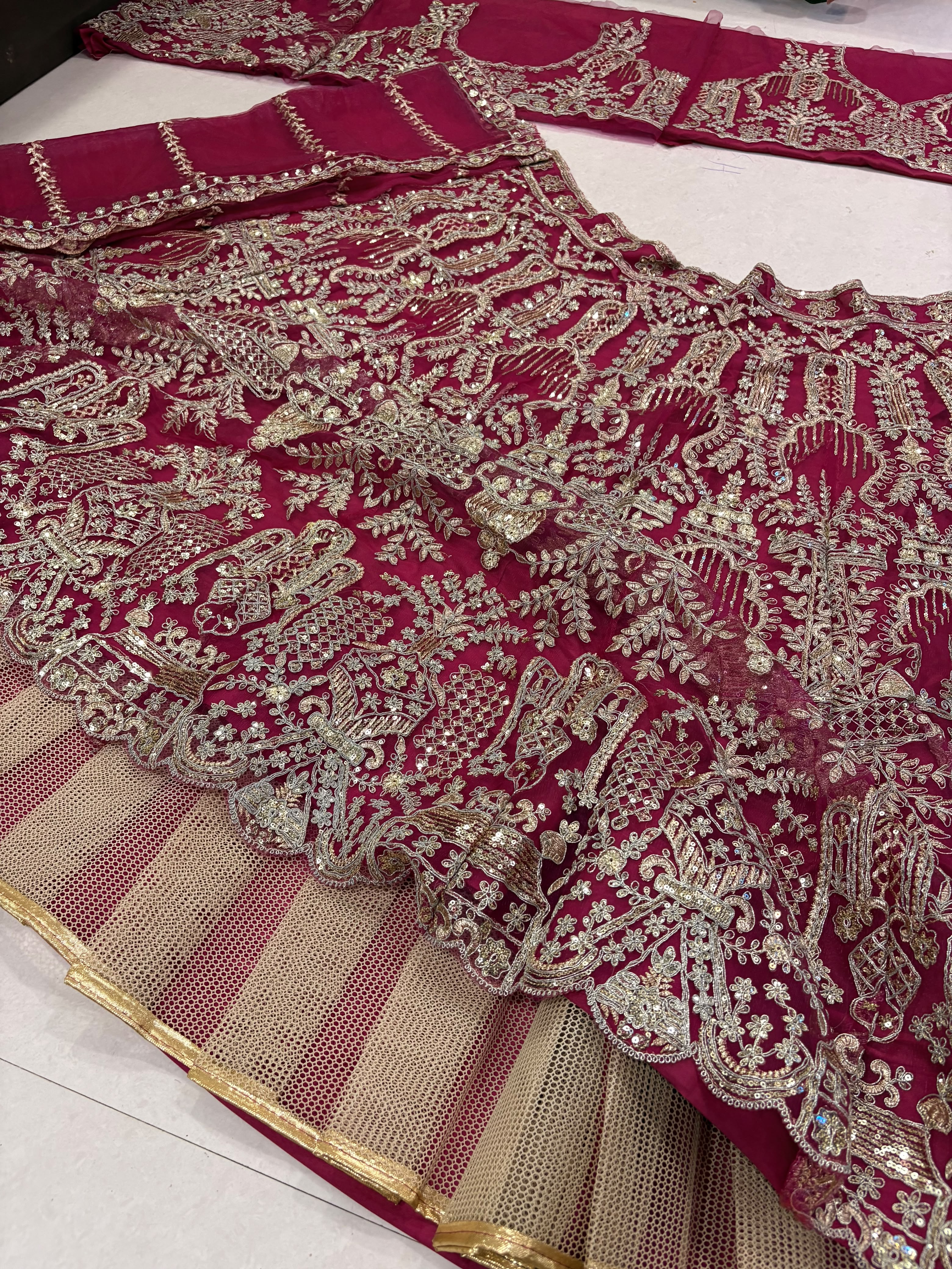 Dusty Rose Bridal Lehenga Choli Set, Heavy Embroidered Wedding Lehenga, Designer Indian Bridal Outfit, Luxury Pink Lehenga with Dupatta