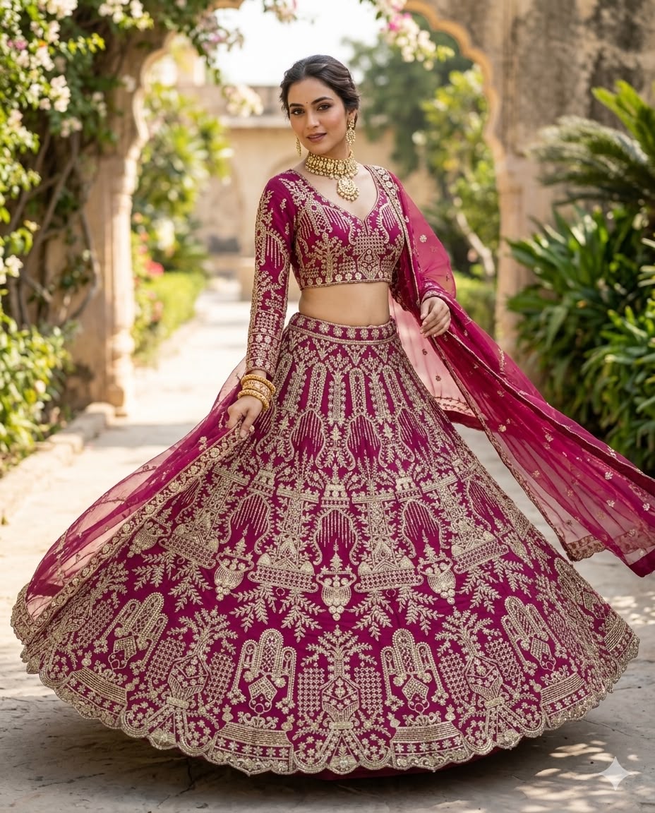 Dusty Rose Bridal Lehenga Choli Set, Heavy Embroidered Wedding Lehenga, Designer Indian Bridal Outfit, Luxury Pink Lehenga with Dupatta