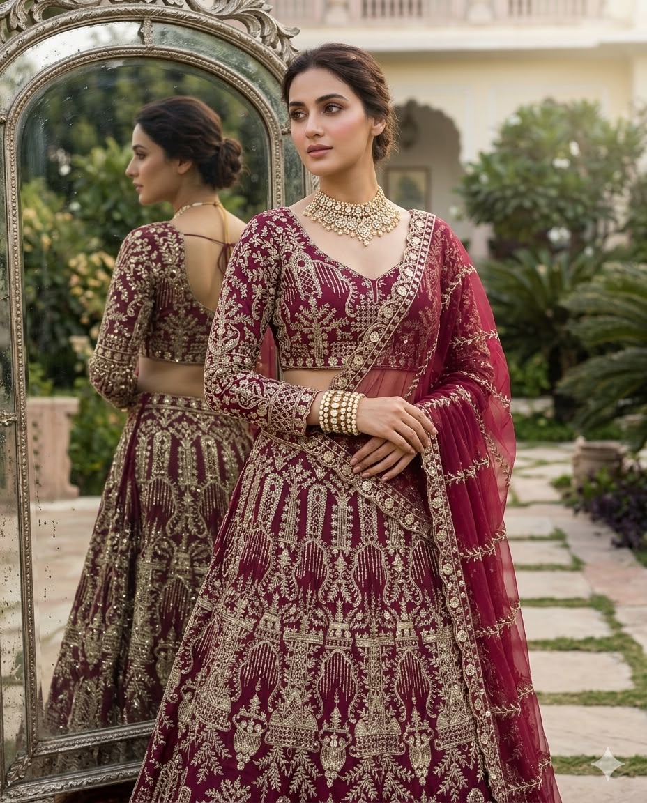 Dusty Rose Bridal Lehenga Choli Set, Heavy Embroidered Wedding Lehenga, Designer Indian Bridal Outfit, Luxury Pink Lehenga with Dupatta