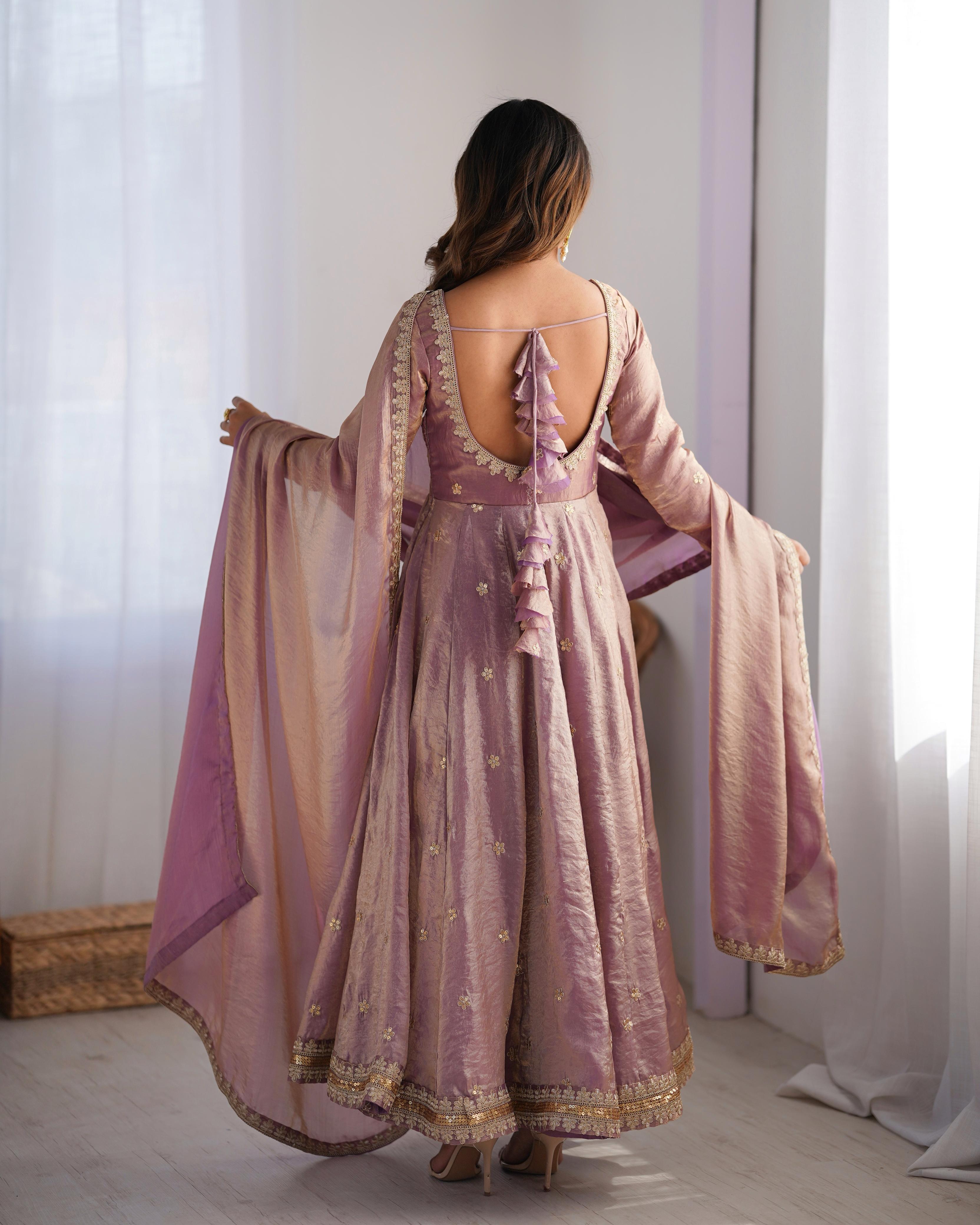 Fandy Silk Anarkali Gown