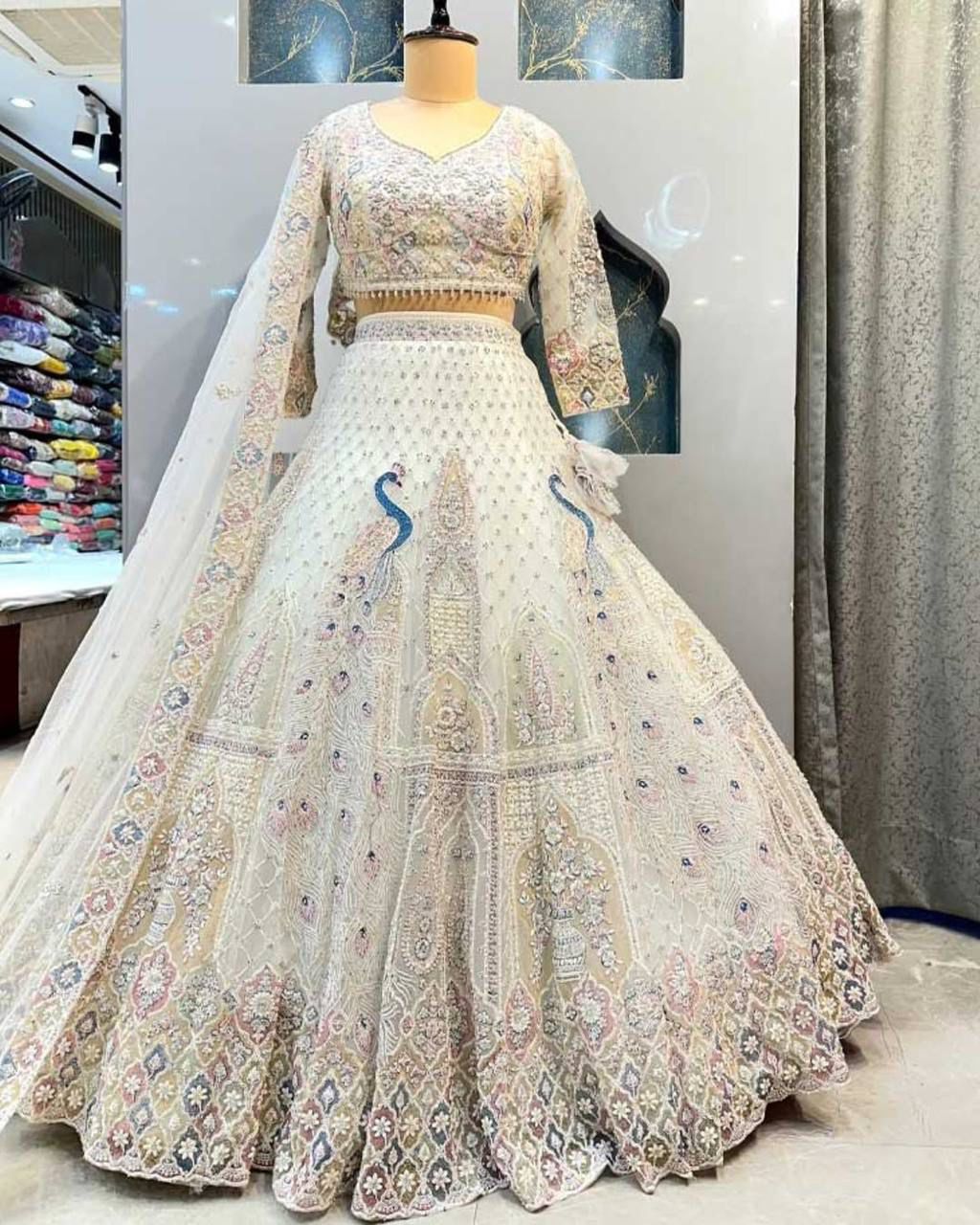 Off-White Designer Bridal Lehenga