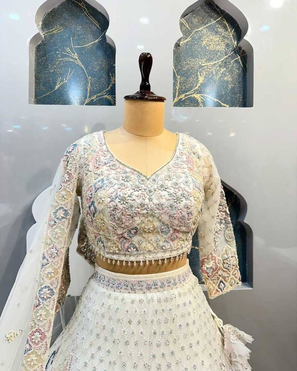 Off-White Designer Bridal Lehenga