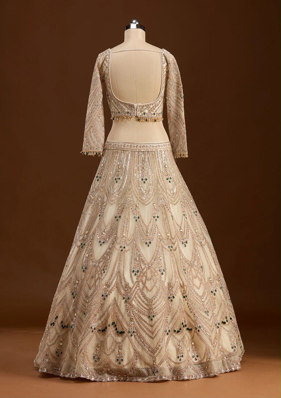 Ivory White Bridal Lehenga Choli Set, Luxury Sequin Embroidered Wedding Lehenga, Designer Reception Outfit, Indian Bridal Wear