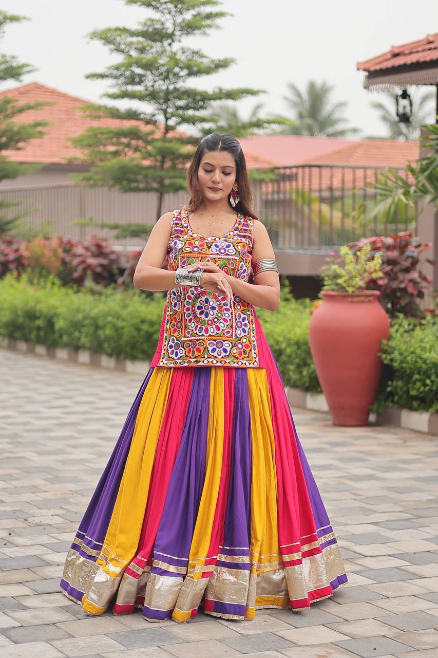 Multicolor Navratri Lehenga