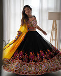 Black Mirror Work Navratri Lehenga Choli