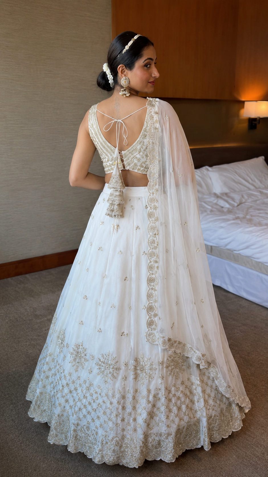 White Embroidered Lehenga