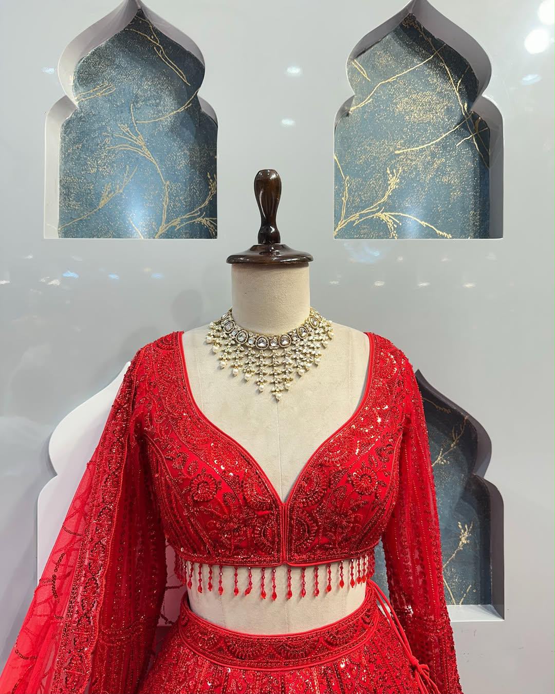 Luxury Red Bridal Lehenga Choli Set – Heavy Embroidered Wedding Lehenga, Designer Indian Bridal Dress, Reception Outfit, Red Wedding Lehenga with Dupatta