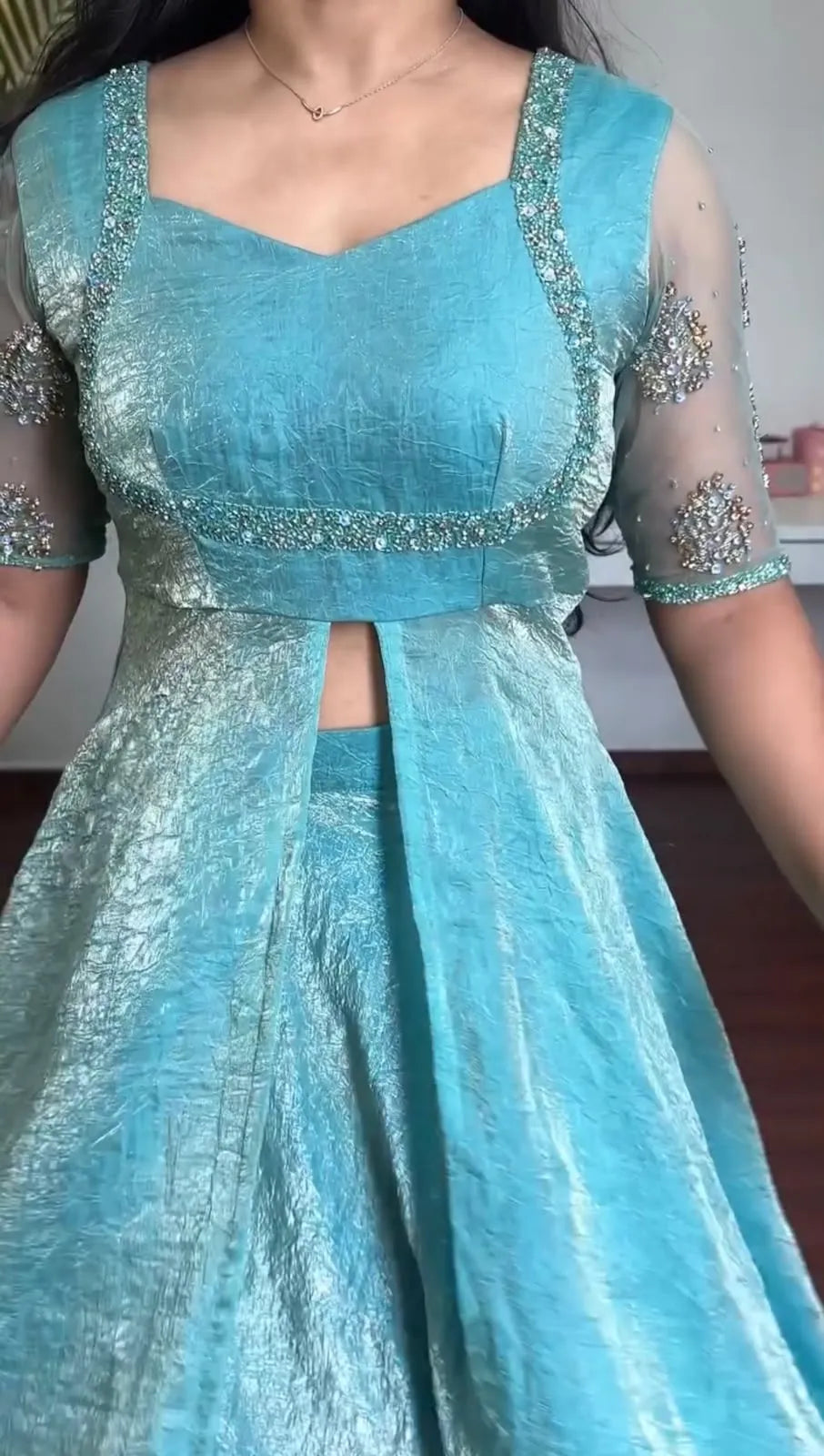 aqua wedding anarkali