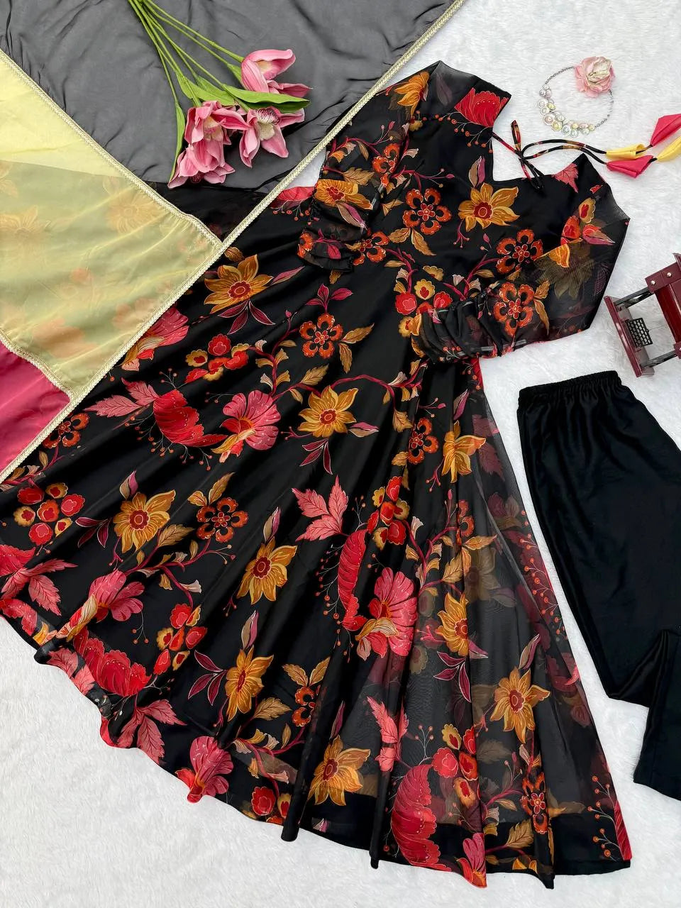 black festive suit women