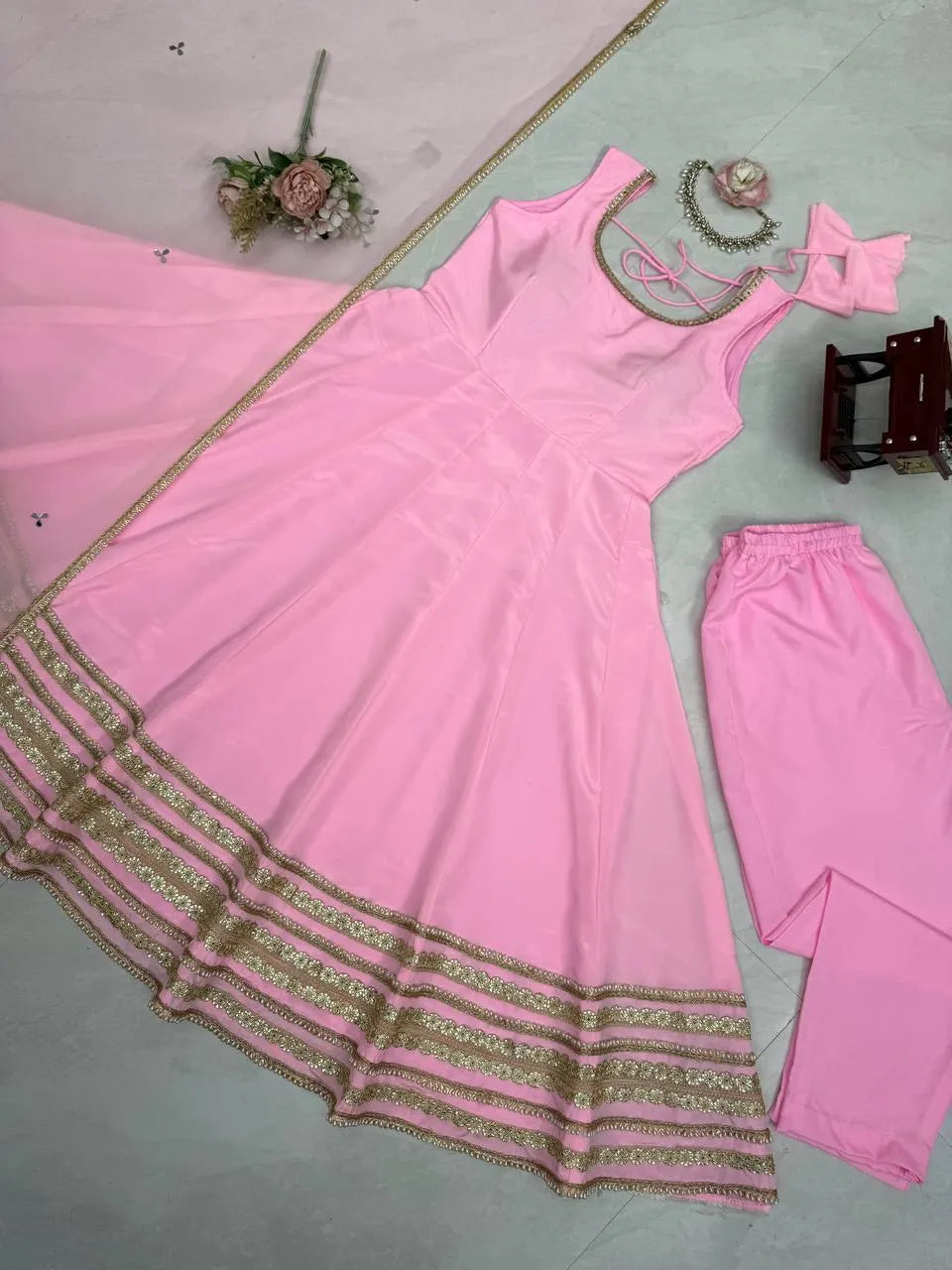 blush pink party wear
