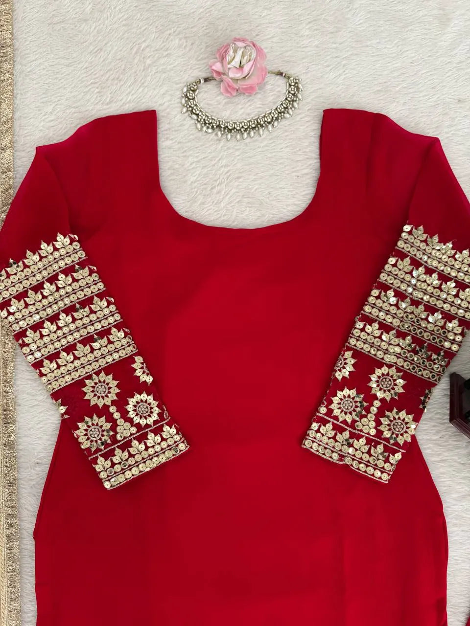 buy red festive suit women
