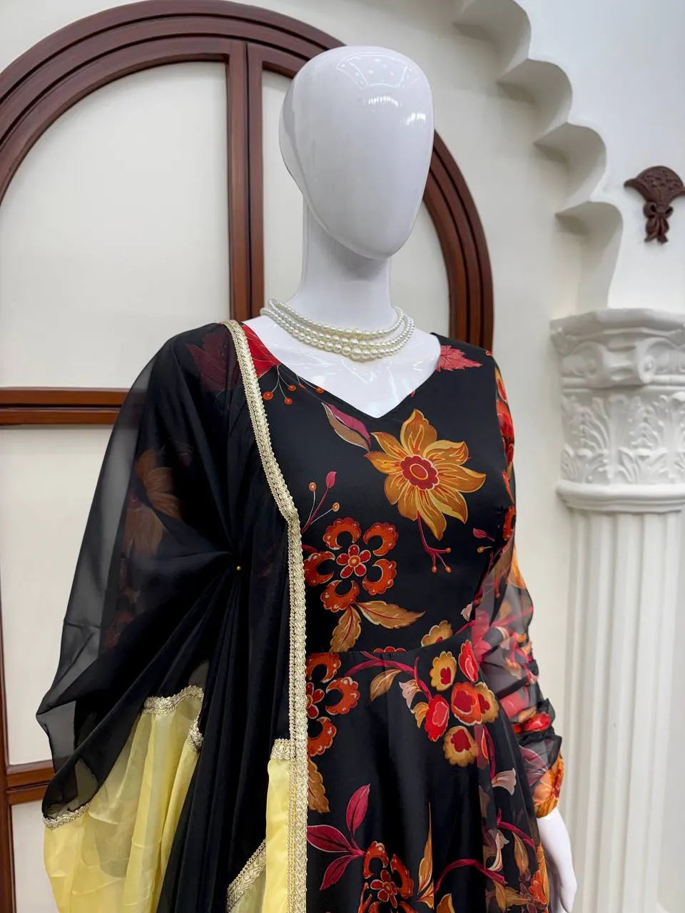 floral anarkali for women