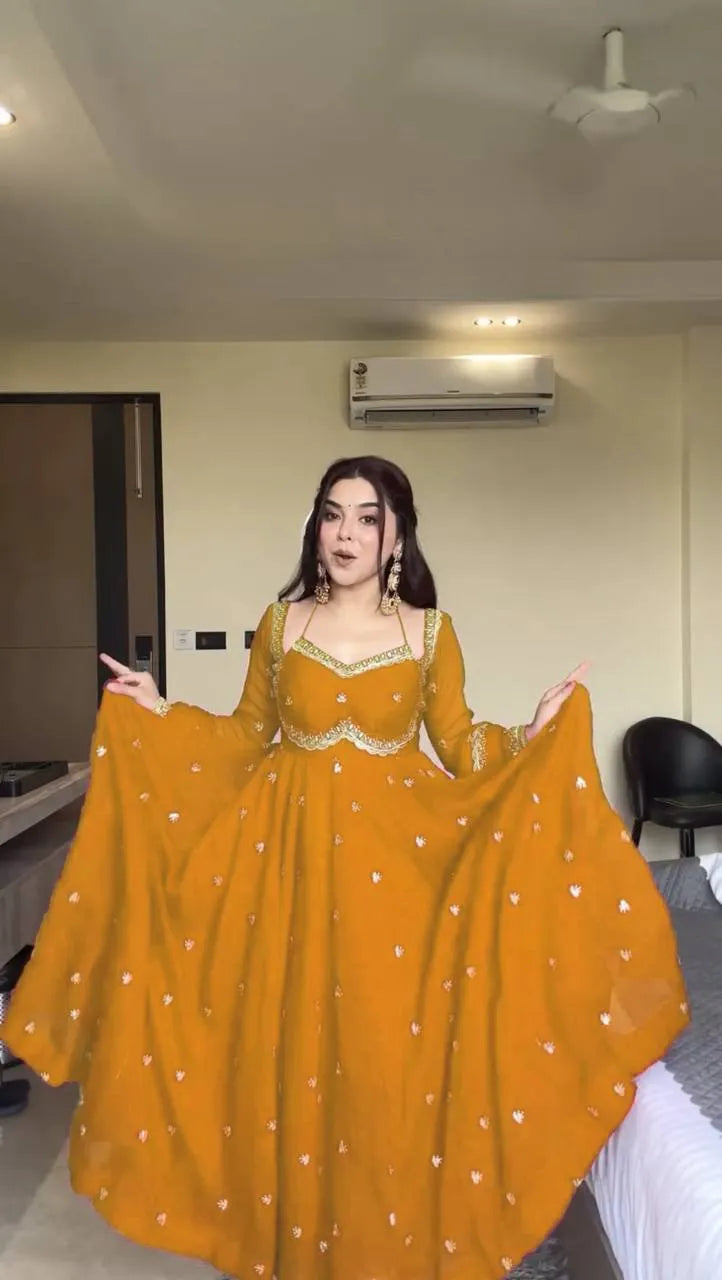 georgette anarkali suit