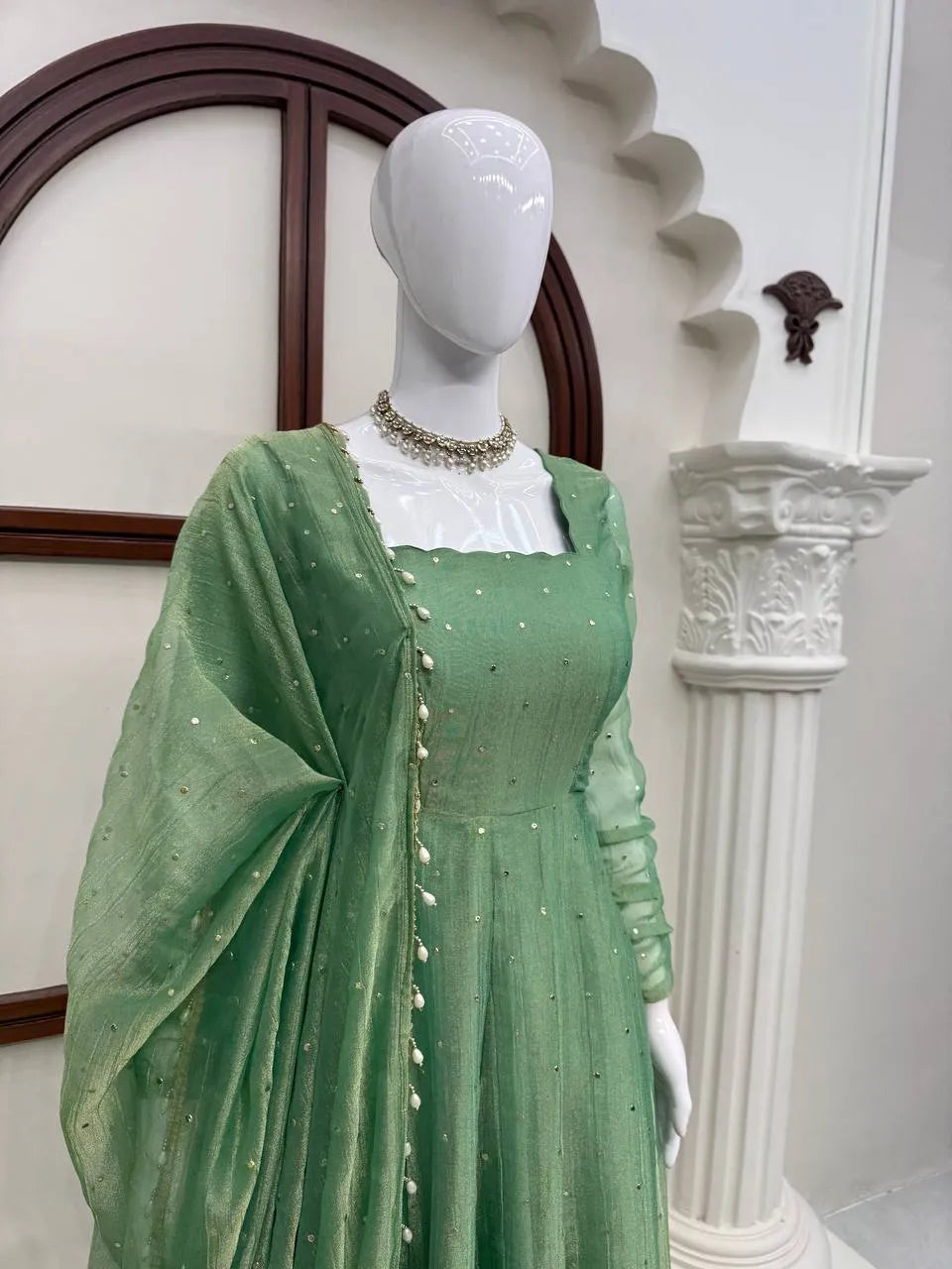green festive suit women