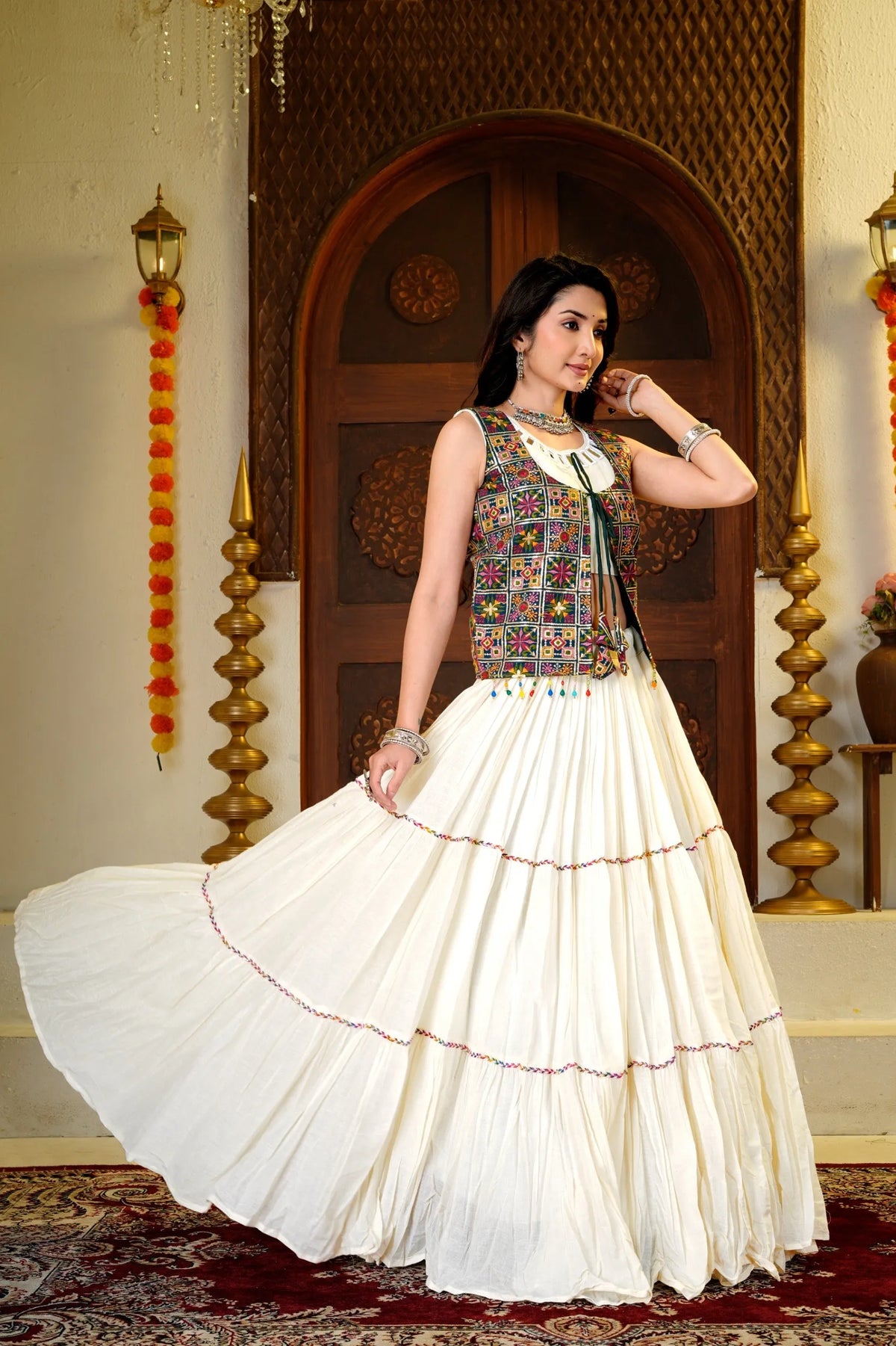 kora cotton lehenga choli