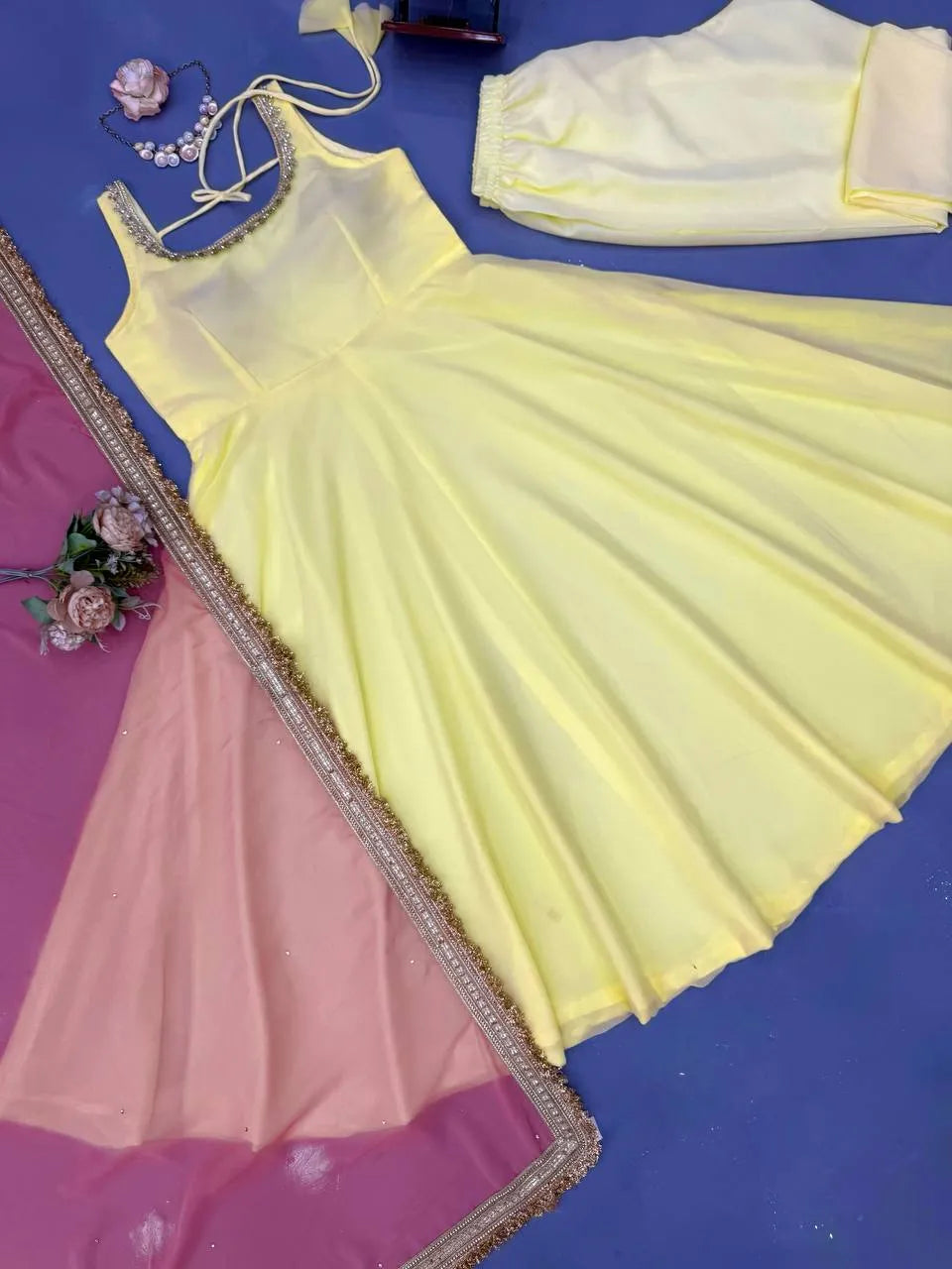 lemon yellow festive suit