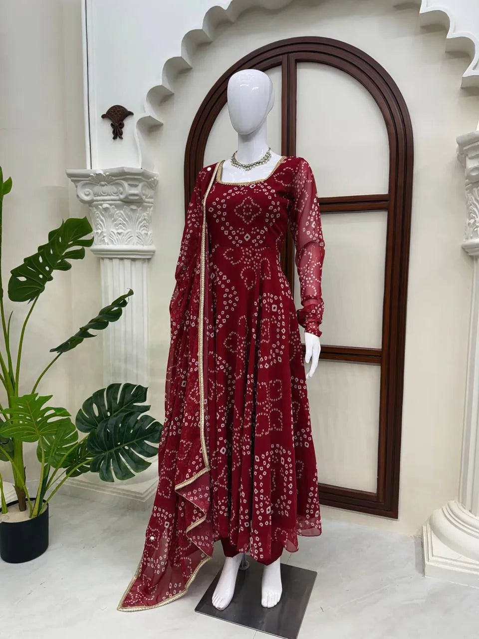 maroon party wear suit