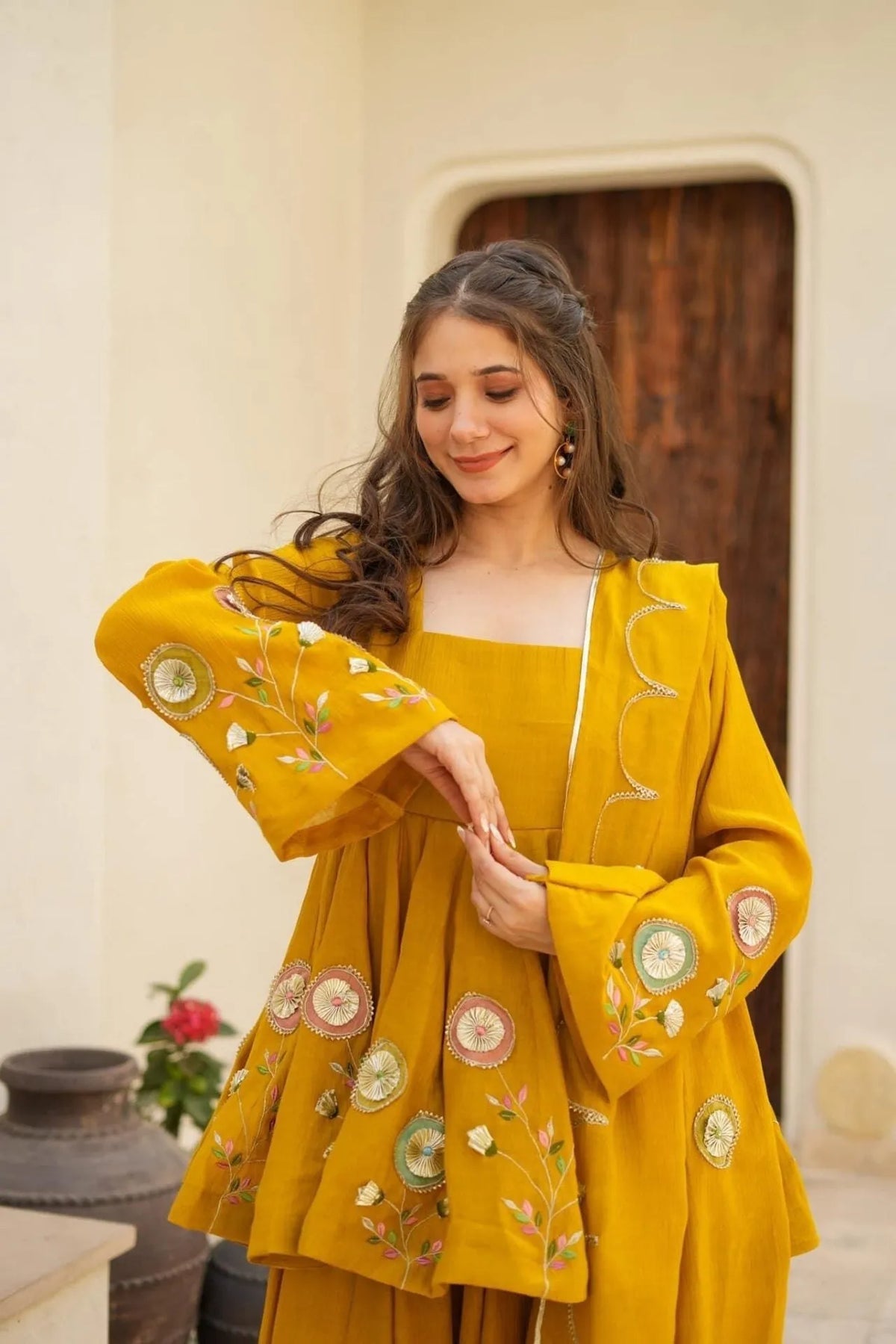 mustard festive palazzo