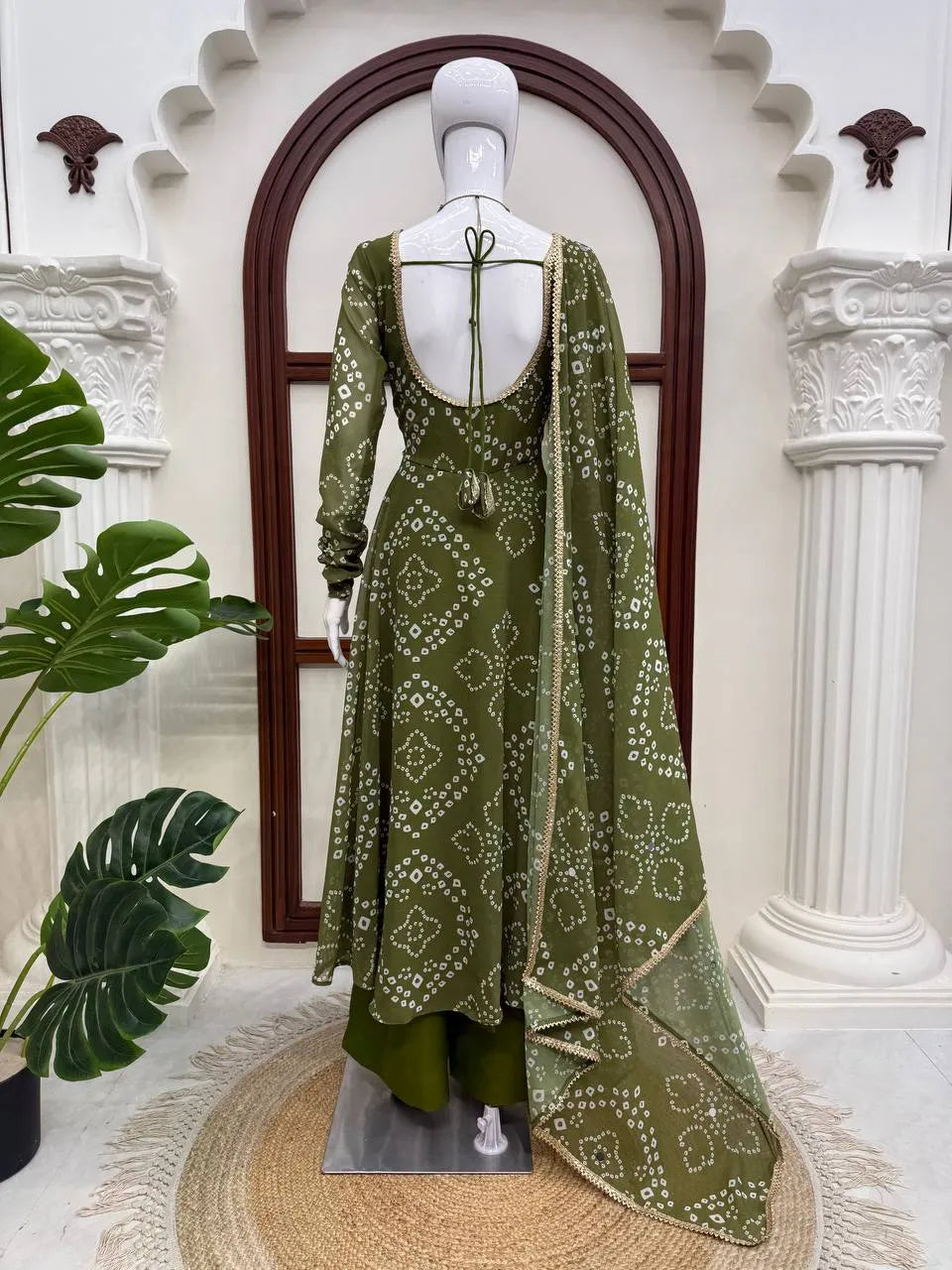 olive green designer suit