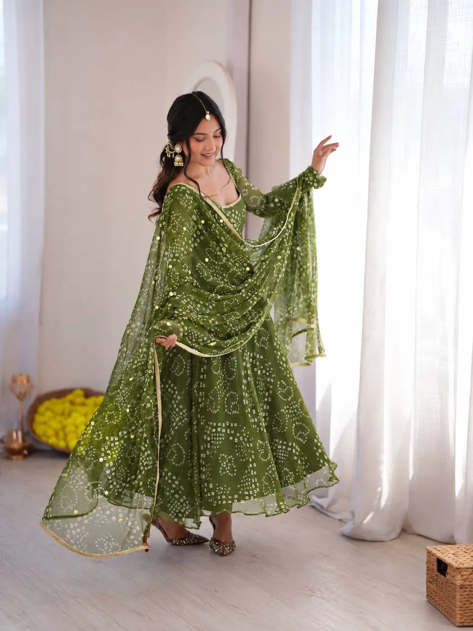 olive green digital suit