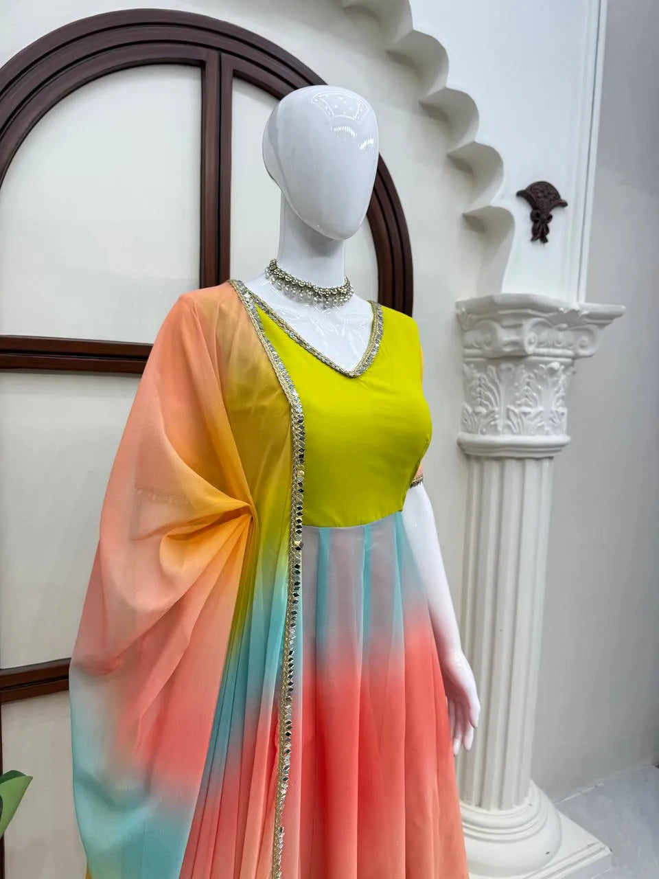 ombre wedding anarkali