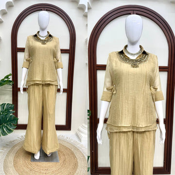 Yellow Kurta Palazzo Set