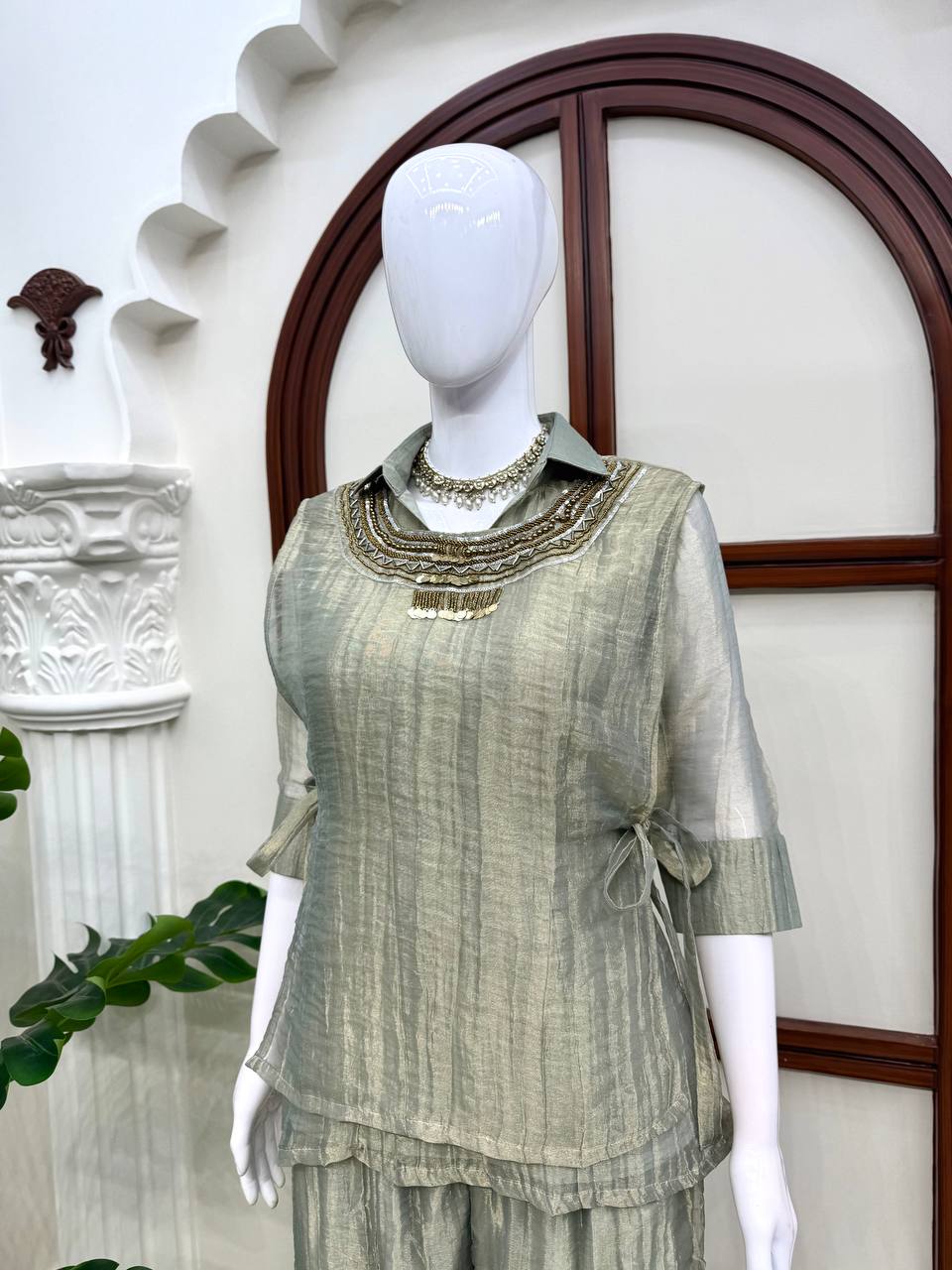 Green Rakhi Kurta Set