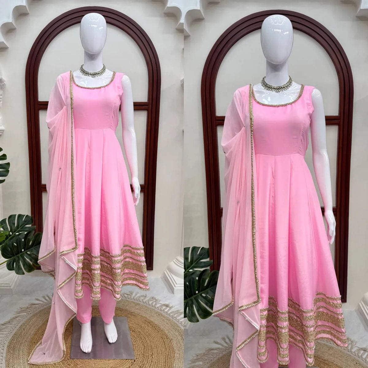 pink anarkali set online
