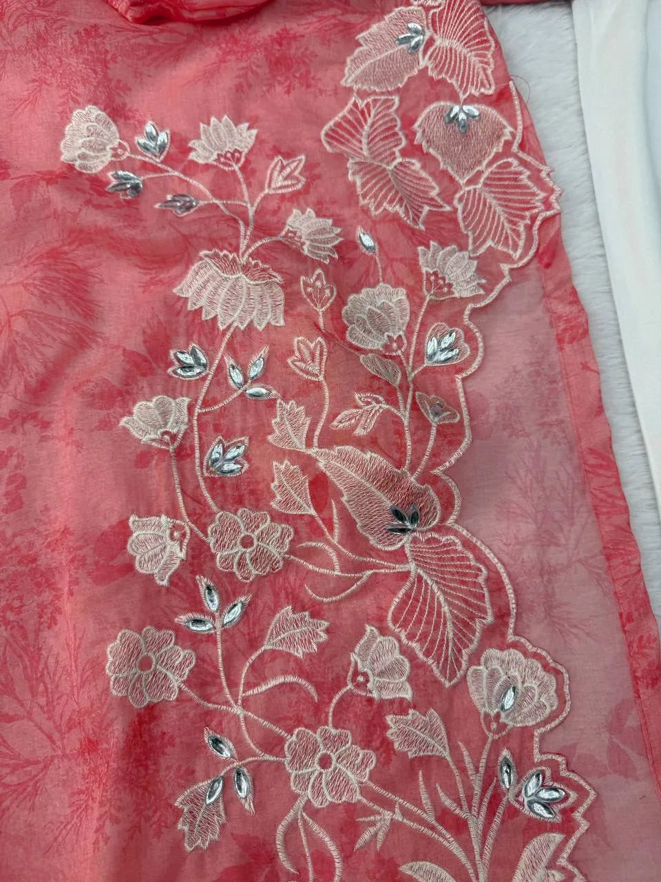 pink digital print shrug