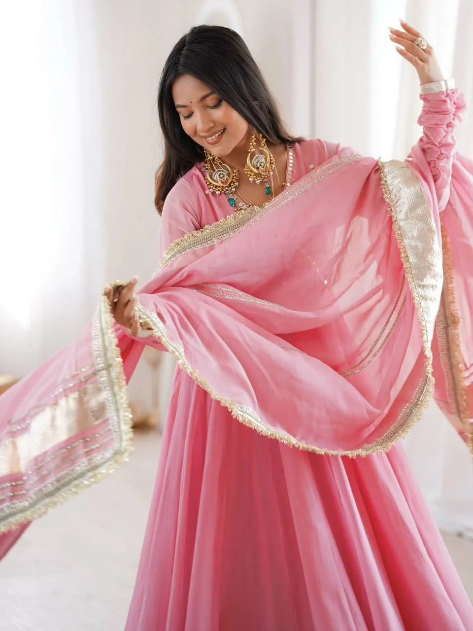 pink festive lehenga set