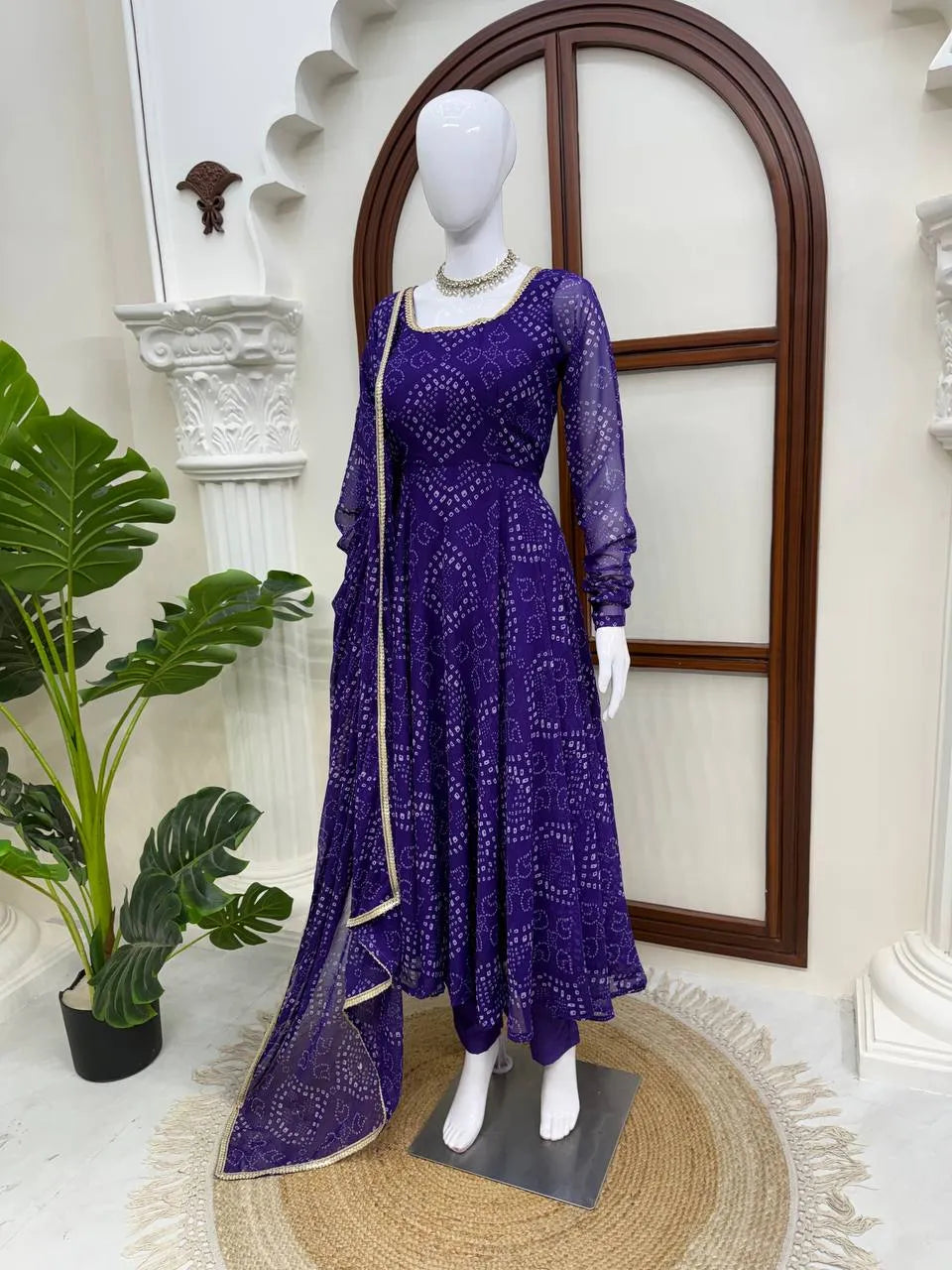 purple ethnic suit set