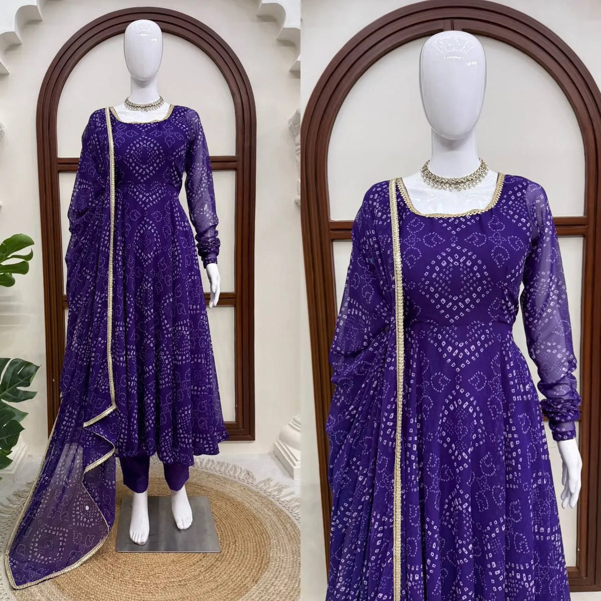 purple festive anarkali