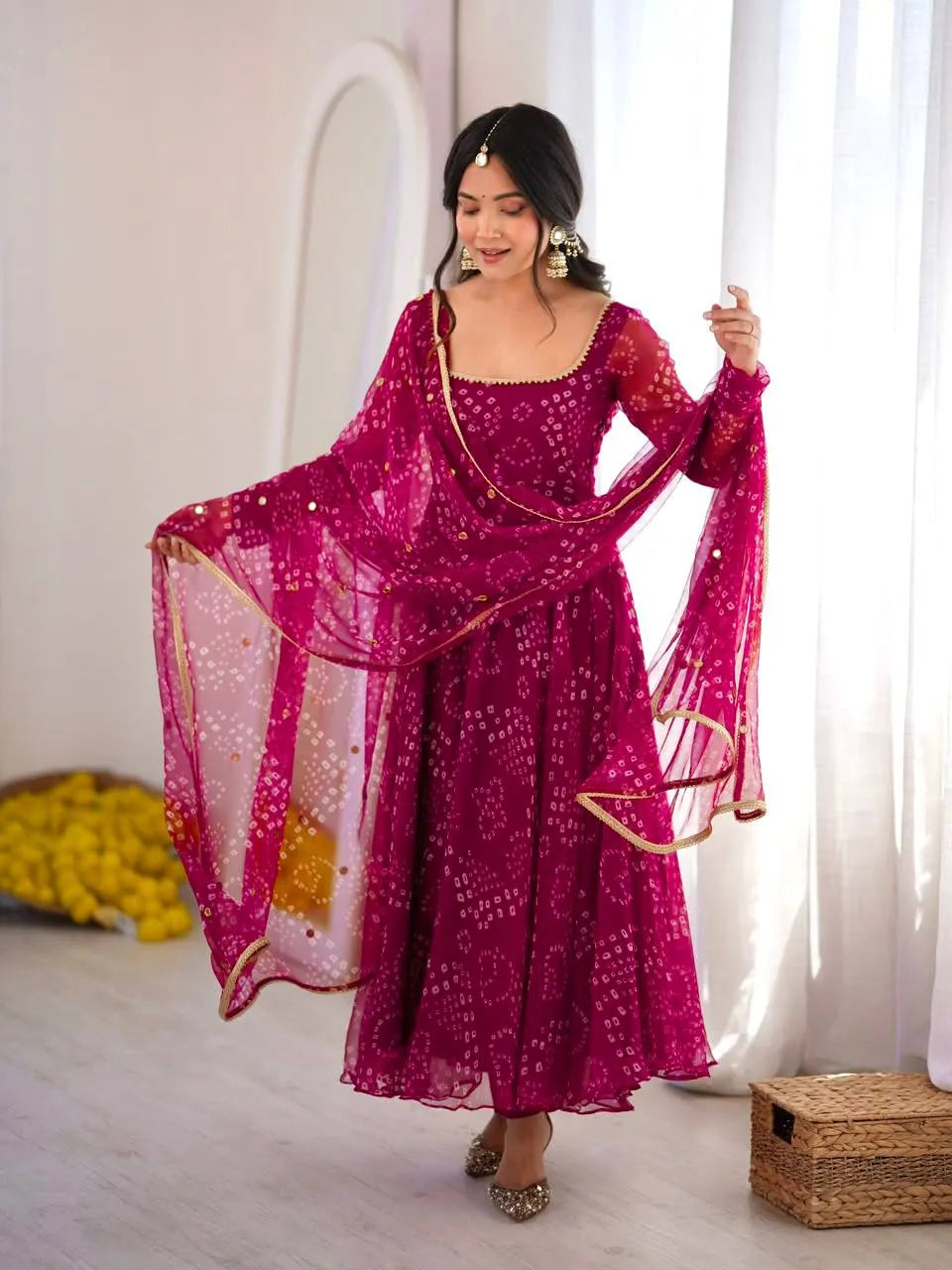 rani pink anarkali suit