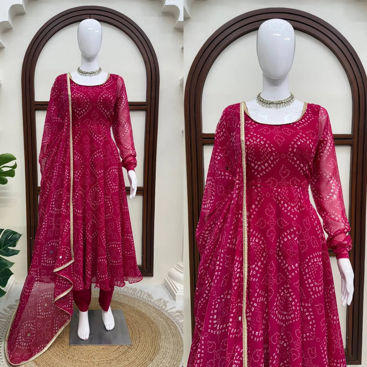 rani pink festive suit