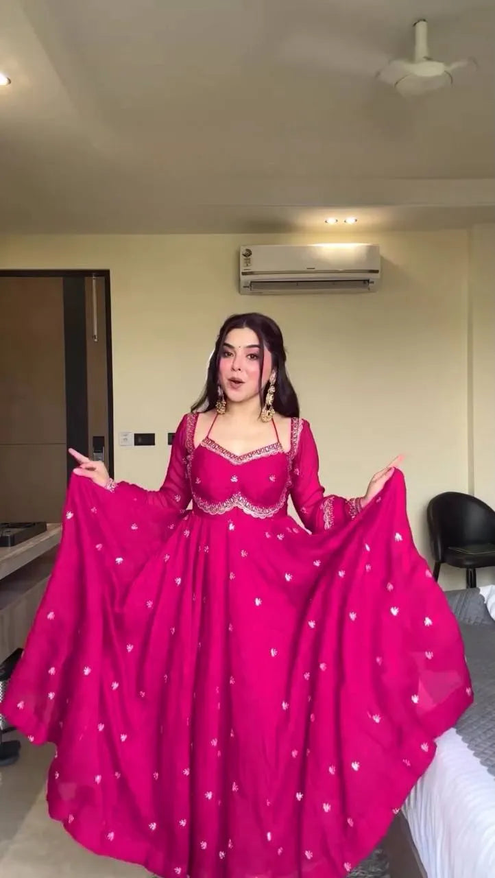 rani pink wedding anarkali