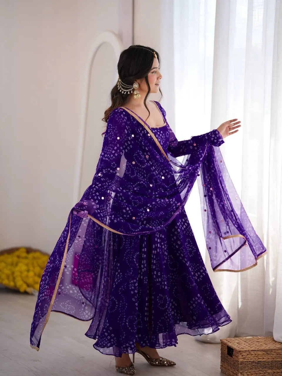 royal purple anarkali