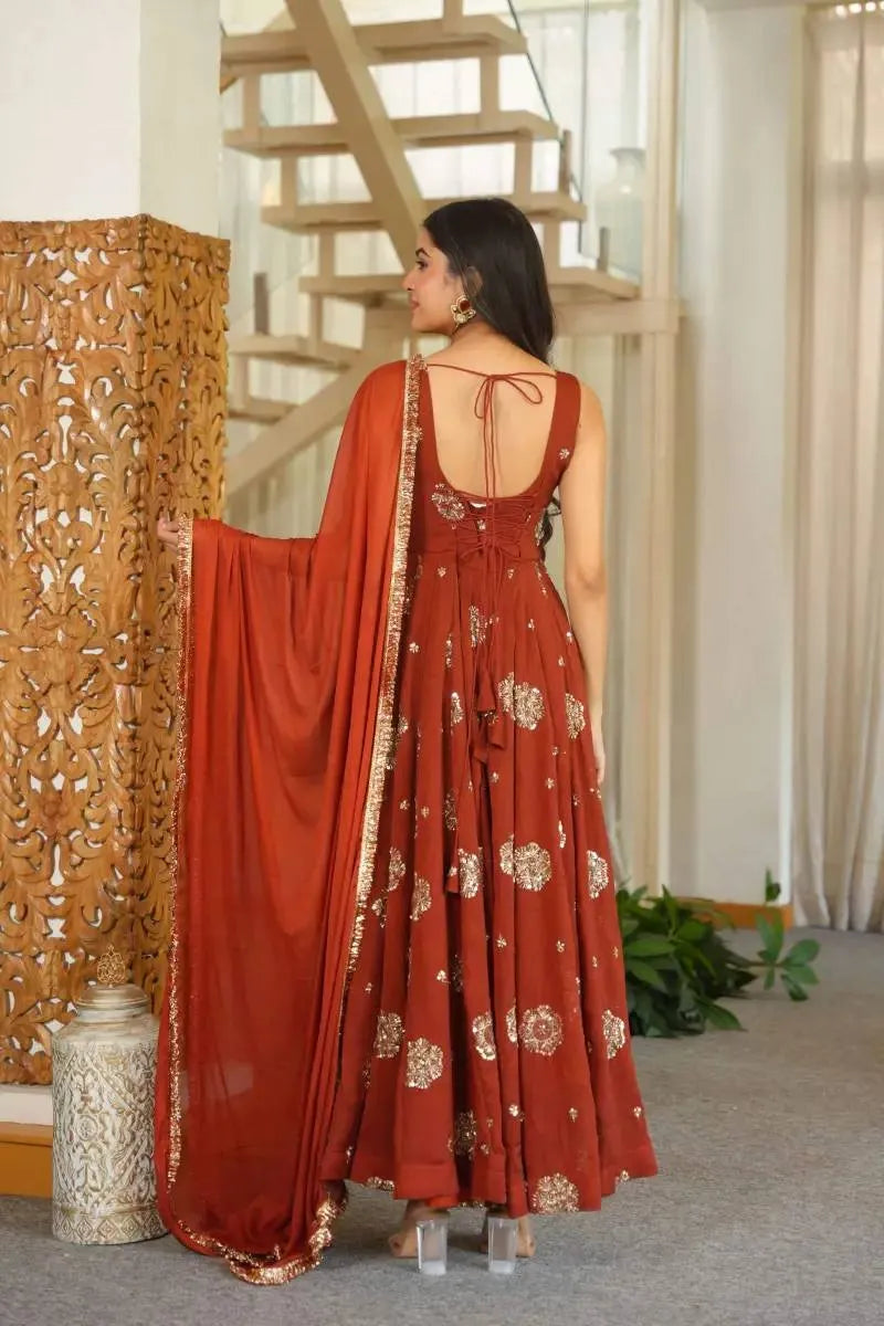 rust orange wedding suit