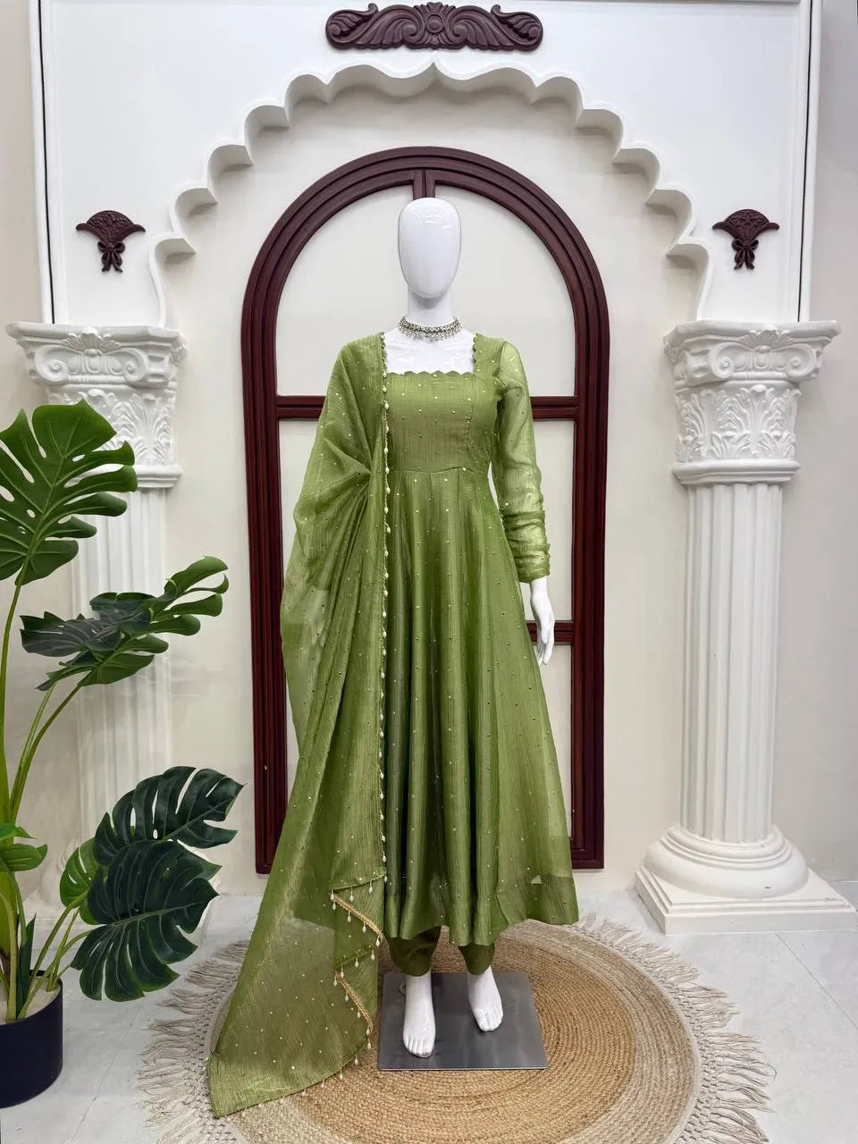 salsa silk anarkali set