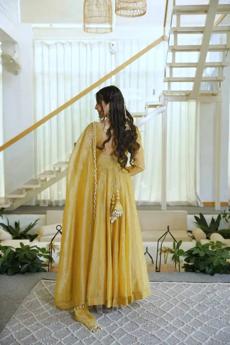 yellow festive outfit women